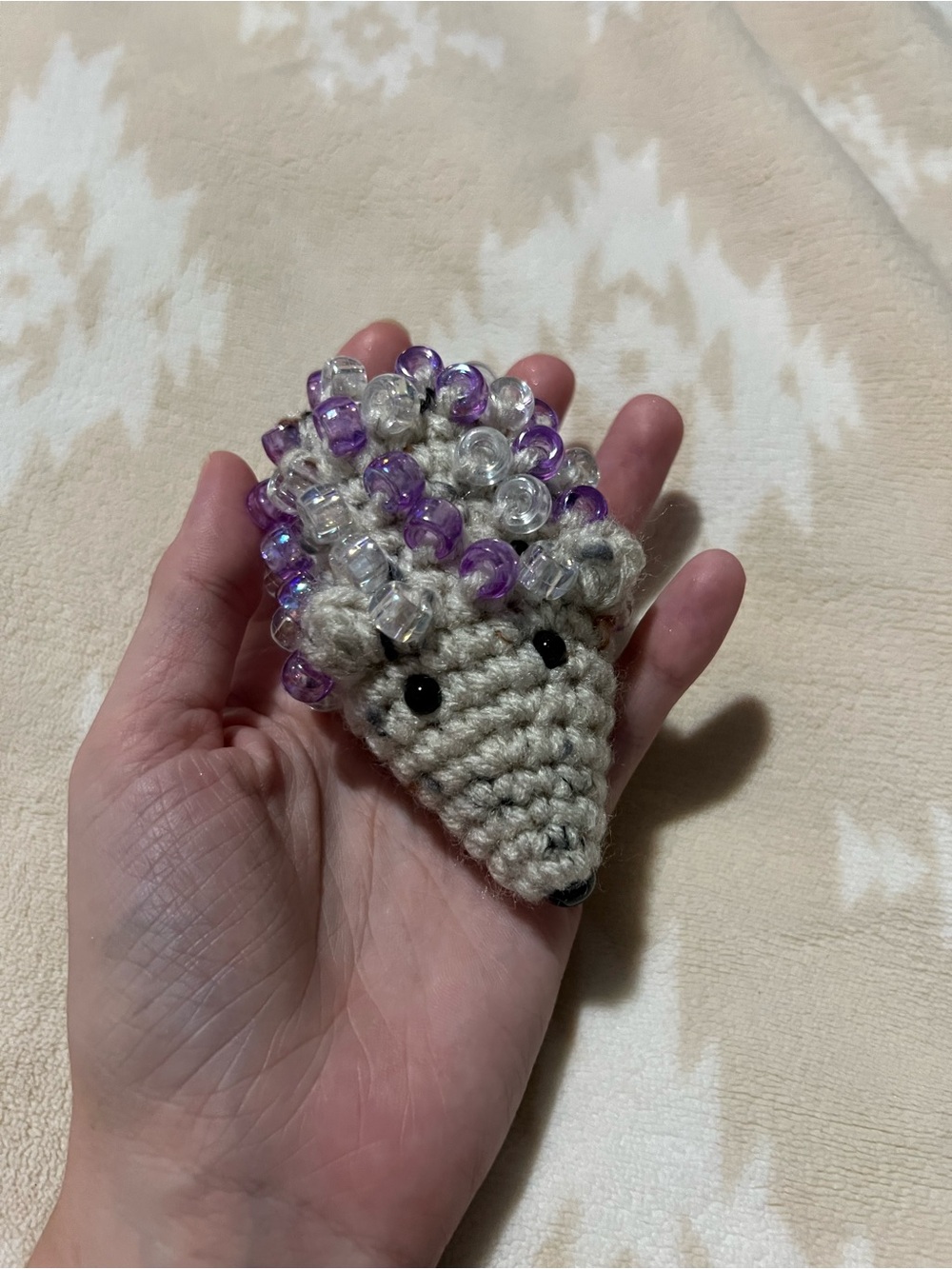 Crocheted Beaded Fidget Hedgehog 🦔
